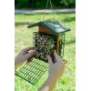 imageDutchCrafters Amish Poly Recycled Plastic Hanging Double Suet Feeder with Covered Roof Perches  Two Cage Bird Seed Block Cake Holder  Made in USA Tudor Brown ampamp WeatherwoodTurf Green  Cedar