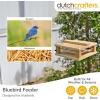 imageDutchCrafters Cedar Wood Covered Hanging Bluebird Feeder for Mealworms with Food Cup Enclosed Wooden Dried Mealworm Feeder for Bluebirds for Outdoors