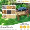 imageDutchCrafters Cedar Wood Large Open Ground Platform Bird Feeder Tray Wooden Bird Seed Feeder for Outdoor Wild Birds Animals for Outside Garden Yard