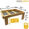 imageDutchCrafters Cedar Wood Large Open Ground Platform Bird Feeder Tray Wooden Bird Seed Feeder for Outdoor Wild Birds Animals for Outside Garden Yard