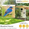 imageDutchCrafters Cedar Wood Pole Mount Gilbertson Bluebird House with Removable Base Weatherproof Wooden Birdhouse Blue Bird Nesting Box for OutdoorsNatural