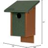 imageDutchCrafters Classic Bluebird Poly Bird House  Post Mount Turf Green ampamp CedarTurf Green  Cedar