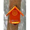 imageDutchCrafters FenceMount Poly Oriole Feeder for Outdoors with Removable Jelly Cup and Orange Rod Mealworm BirdFeeder Orange  Amish Made in USABlack  Bright Orange