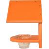 imageDutchCrafters FenceMount Poly Oriole Feeder for Outdoors with Removable Jelly Cup and Orange Rod Mealworm BirdFeeder Orange  Amish Made in USABright Orange  Bright Orange