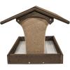 imageDutchCrafters Fly by Plastic Poly Post Mount Bird Feeder with Covered Roof for Wild Birds  Durable All Weather Birdfeeder Tray for Outdoors Tudor Brown ampamp Weathered WoodTudor Brown  Weathered Wood
