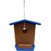 imageDutchCrafters Hanging Bluebird Mealworm Bird Feeder with Easy Open Roof ampamp Removable Clear Acrylic Sides  Amish Made in USA Blue ampamp Bright Cedar