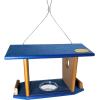 imageDutchCrafters Hanging Bluebird Mealworm Bird Feeder with Easy Open Roof ampamp Removable Clear Acrylic Sides  Amish Made in USA Blue ampamp Bright Cedar