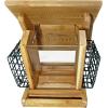 imageDutchCrafters Large Cedar Wood Hopper Bird Feeder with Suet Cages Wooden Outdoor Feeder for Birds Hanging Mount  Amish Made in USA