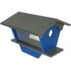 imageDutchCrafters Large Plastic Poly Double Entry Post Mount Bluebird Feeder for Mealworms with Removable Clear Acrylic Sides AllSeason Mealworm Feeder for Wild Songbirds  Made in USA Gray ampamp BlueGray  Blue