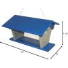 imageDutchCrafters Large Plastic Poly Double Entry Post Mount Bluebird Feeder for Mealworms with Removable Clear Acrylic Sides AllSeason Mealworm Feeder for Wild Songbirds  Made in USA Gray ampamp BlueBlue  Light Gray