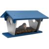 imageDutchCrafters Large Plastic Poly Double Entry Post Mount Bluebird Feeder for Mealworms with Removable Clear Acrylic Sides AllSeason Mealworm Feeder for Wild Songbirds  Made in USA Gray ampamp BlueBlue  Light Gray
