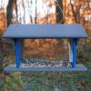 imageDutchCrafters Large Plastic Poly Double Entry Post Mount Bluebird Feeder for Mealworms with Removable Clear Acrylic Sides AllSeason Mealworm Feeder for Wild Songbirds  Made in USA Gray ampamp BlueGray  Blue