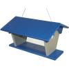 imageDutchCrafters Large Plastic Poly Double Entry Post Mount Bluebird Feeder for Mealworms with Removable Clear Acrylic Sides AllSeason Mealworm Feeder for Wild Songbirds  Made in USA Gray ampamp BlueBlue  Light Gray