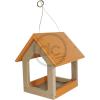 imageDutchCrafters Mini Modern FlyThrough Hanging Bird Feeder with Covered Roof ampamp Aluminum Mesh Seed Tray Plastic Poly  Amish Made in USA Cedar ampamp Weathered WoodCedar  Weathered Wood