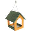 imageDutchCrafters Mini Modern FlyThrough Hanging Bird Feeder with Covered Roof ampamp Aluminum Mesh Seed Tray Plastic Poly  Amish Made in USA Cedar ampamp Weathered WoodTurf Green  Cedar