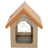 imageDutchCrafters Mini Modern FlyThrough Hanging Bird Feeder with Covered Roof ampamp Aluminum Mesh Seed Tray Plastic Poly  Amish Made in USA Cedar ampamp Weathered WoodCedar  Weathered Wood