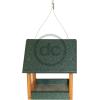 imageDutchCrafters Mini Modern FlyThrough Hanging Bird Feeder with Covered Roof ampamp Aluminum Mesh Seed Tray Plastic Poly  Amish Made in USA Cedar ampamp Weathered WoodTurf Green  Cedar