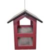 imageDutchCrafters Modern FlyThrough Double Decker Covered Hanging Hopper Bird Feeder with Screen Floor  Amish Made in USA Tudor Brown ampamp WeatherwoodBlack  Cherry Wood