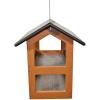 imageDutchCrafters Modern FlyThrough Double Decker Covered Hanging Hopper Bird Feeder with Screen Floor  Amish Made in USA Tudor Brown ampamp WeatherwoodBlack  Bright Cedar