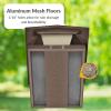 imageDutchCrafters Plastic Hanging Hopper Bird Feeder Small Bird Feeders for Outdoors Suitable for Food Seed Mealworm Small Turf Green ampamp CedarMilwaukee Brown  Weatherwood