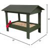 imageDutchCrafters Plastic Poly Covered Platform Ground Bird Feeder with Removable Seed Tray Durable Standing Bird Feeders for Outdoors  Amish Made in USA Weatherwood ampamp Turf GreenTurf Green