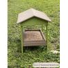 imageDutchCrafters Plastic Poly Covered Platform Ground Bird Feeder with Removable Seed Tray Durable Standing Bird Feeders for Outdoors  Amish Made in USA Weatherwood ampamp Turf GreenWeatherwood  Lime