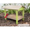 imageDutchCrafters Plastic Poly Covered Platform Ground Bird Feeder with Removable Seed Tray Durable Standing Bird Feeders for Outdoors  Amish Made in USA Weatherwood ampamp Turf GreenTurf Green  Cedar