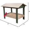 imageDutchCrafters Plastic Poly Covered Platform Ground Bird Feeder with Removable Seed Tray Durable Standing Bird Feeders for Outdoors  Amish Made in USA Weatherwood ampamp Turf GreenWeatherwood  Turf Green