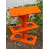 imageDutchCrafters Plastic Poly Double Platform Hanging Oriole Bird Feeder with Fruit Slice Holders ampamp Nectar Cups Jelly Bird Feeders for Outside  Amish Made in USA Triple Black ampamp Bright OrangeBright Orange
