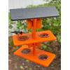 imageDutchCrafters Plastic Poly Double Platform Hanging Oriole Bird Feeder with Fruit Slice Holders ampamp Nectar Cups Jelly Bird Feeders for Outside  Amish Made in USA Triple Black ampamp Bright OrangeBlack  Bright Orange