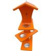 imageDutchCrafters Plastic Poly Double Platform Hanging Oriole Bird Feeder with Fruit Slice Holders ampamp Nectar Cups Jelly Bird Feeders for Outside  Amish Made in USA Triple Black ampamp Bright OrangeBright Orange
