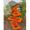imageDutchCrafters Plastic Poly Double Platform Hanging Oriole Bird Feeder with Fruit Slice Holders ampamp Nectar Cups Jelly Bird Feeders for Outside  Amish Made in USA Triple Black ampamp Bright OrangeBlack  Bright Orange