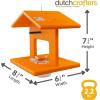 imageDutchCrafters Plastic Poly Hanging Orange Oriole Bird Feeder with Grape Jelly Cup and Fruit Slice Holders Baltimore Oriole Feeder for Outdoor Outside Orange Double CupOrange