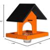 imageDutchCrafters Plastic Poly Hanging Single Oriole Bird Feeder with Nectar Cup ampamp Fruit Slice Holder Outdoor Fruit and Jelly Feeder  Amish Made in USA Orange ampamp OrangeBlack  Orange
