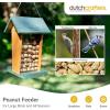 imageDutchCrafters Plastic Poly Hanging Whole Peanut Bird Feeder for Large Birds Woodpeckers Crows Blue Jays for Outdoor Garden Yard  USA Amish Made Black ampamp WeatherwoodTurf Green  Cedar