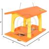 imageDutchCrafters Plastic Poly Single Oriole Bird Feeder Outdoor Hanging Bird Feeder with 1 Acrylic Cup for Jelly or Jam Fruit Nectar or Seed for Orioles Single OrangeOrange  Yellow