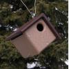 imageDutchCrafters Plastic Poly Small Diamond Wren Hanging Bird House Outdoor Bird Nesting Box Shelter  Amish Made in USA Milwaukee Brown ampamp Weathered Wood