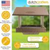 imageDutchCrafters Poly Hanging Hopper Bird Feeder Large Hanging Bird Feeder for Outside Outdoors  Amish American Made Turf Green ampamp CedarTudor Brown  Weatherwood