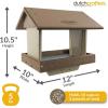 imageDutchCrafters Poly Hanging Hopper Bird Feeder Large Hanging Bird Feeder for Outside Outdoors  Amish American Made Turf Green ampamp CedarTudor Brown  Weatherwood