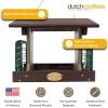 imageDutchCrafters Poly Hopper Bird Feeder with Suet Holder Large Bird Feeder for Outdoors Hanging  Amish American Made Milwaukee Brown ampamp WeatherwoodMilwaukee Brown  Weatherwood