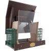imageDutchCrafters Poly Hopper Bird Feeder with Suet Holder Large Bird Feeder for Outdoors Hanging  Amish American Made Milwaukee Brown ampamp WeatherwoodMilwaukee Brown  Weatherwood