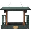 imageDutchCrafters Poly Hopper Bird Feeder with Suet Holder Large Bird Feeder for Outdoors Hanging  Amish American Made Milwaukee Brown ampamp WeatherwoodTurf Green  Cedar