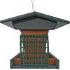 imageDutchCrafters Poly Hopper Bird Feeder with Suet Holder Large Bird Feeder for Outdoors Hanging  Amish American Made Milwaukee Brown ampamp WeatherwoodTurf Green  Cedar