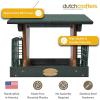 imageDutchCrafters Poly Hopper Bird Feeder with Suet Holder Large Bird Feeder for Outdoors Hanging  Amish American Made Milwaukee Brown ampamp WeatherwoodTurf Green  Cedar