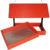 imageDutchCrafters Poly Plastic Fly Through Bird Feeder with Removable Tray Covered FlyThru Mesh Tray Wild Bird Feeder  Amish Made in USA Bright Red ampamp BlackBright Red  Black