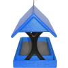 imageDutchCrafters Poly Plastic Fly Through Bird Feeder with Removable Tray Covered FlyThru Mesh Tray Wild Bird Feeder  Amish Made in USA Bright Red ampamp BlackBright Blue  Black