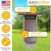 imageDutchCrafters Poly Plastic Post Mount Bluebird House with Ventilation Easy Cleaning Viewing Door Outdoor Weatherproof Birdhouse Blue Bird Nesting Box Turf Green ampamp Cedar One SizeBrown  Weatherwood