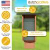 imageDutchCrafters Poly Plastic Post Mount Bluebird House with Ventilation Easy Cleaning Viewing Door Outdoor Weatherproof Birdhouse Blue Bird Nesting Box Turf Green ampamp Cedar One SizeTurf Green  Cedar