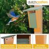 imageDutchCrafters Poly Plastic Post Mount Bluebird House with Ventilation Easy Cleaning Viewing Door Outdoor Weatherproof Birdhouse Blue Bird Nesting Box Turf Green ampamp Cedar One SizeBrown  Weatherwood