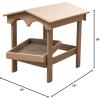 imageDutchCrafters Recycled Plastic Poly Large Raised Platform Covered Ground Fly Through Bird Feeder with Removable Seed Tray for Outdoors  USA Amish Made Weathered WoodWeathered Wood